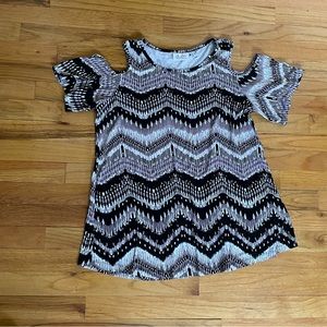 Denim & Company Cold Shoulder Size Medium Women’s Shirt